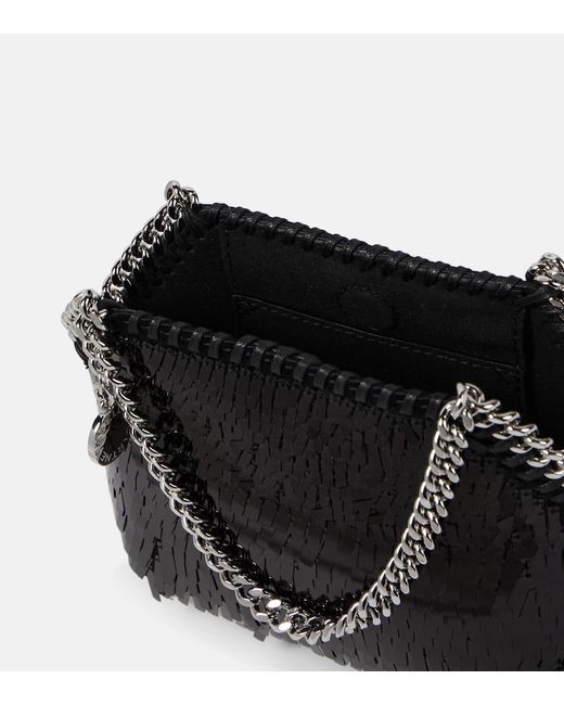 Stella McCartney Black Mini Sequined Shoulder Bag
