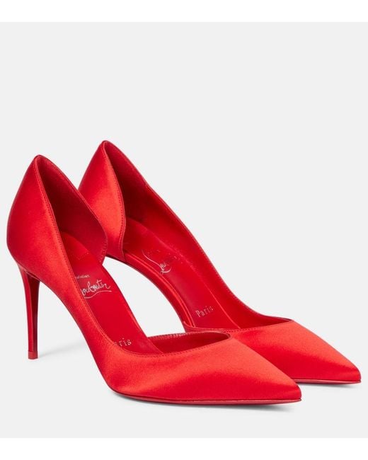 Christian Louboutin Red Pumps Iriza Aus Seidensatin