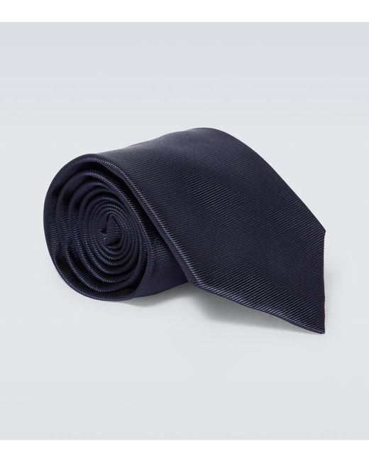 Cravatta in twill di seta di Tom Ford in Blue da Uomo