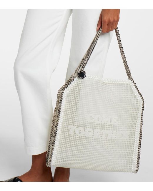 Stella McCartney White Falabella Medium Mesh Tote Bag