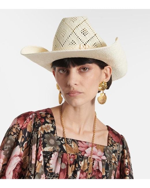 Ruslan Baginskiy Natural Logo Straw Boater Hat