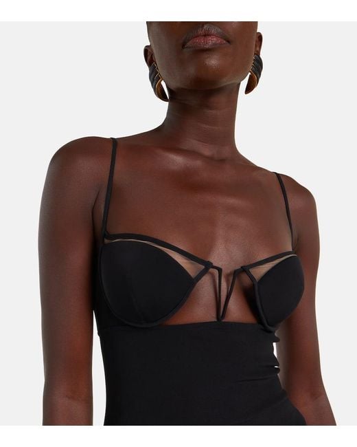 Nensi Dojaka Black Cutout Gown