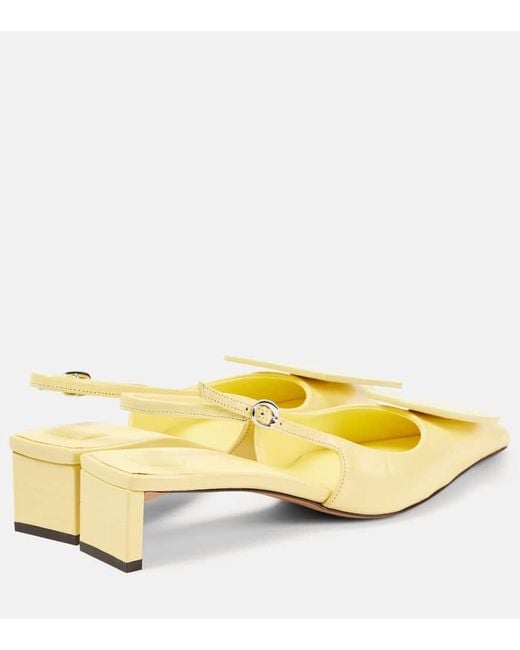 Salones Les Slingbacks Duelo 40 De Piel Jacquemus de color Yellow