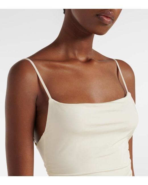 Cala De La Cruz White Kim Floral Jersey Maxi Dress