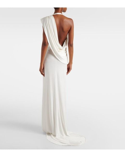Magda Butrym White Draped Gown
