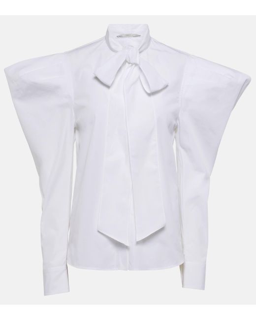 Stella McCartney White Puff-sleeve Cotton Shirt