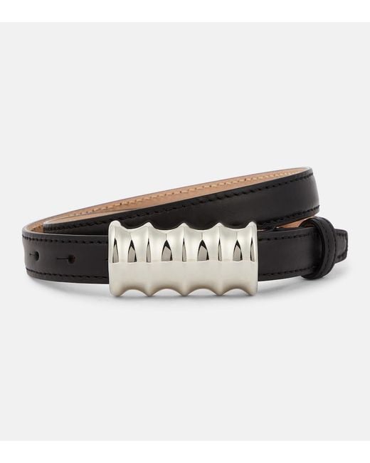 Khaite Black Julius Small Leather Belt