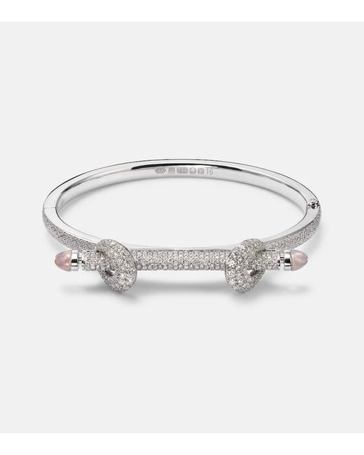 ANANYA Metallic Chakra Icon 18Kt Bracelet With Diamonds And Quartz