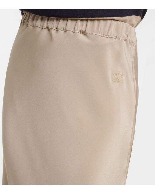 Max Mara Natural Silk Satin Slip Skirt
