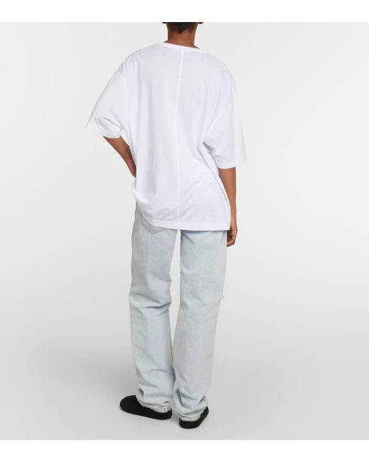 Camiseta oversized de jersey de algodon The Row de color White