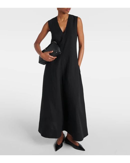 Totême  Black A-Line Maxi Dress