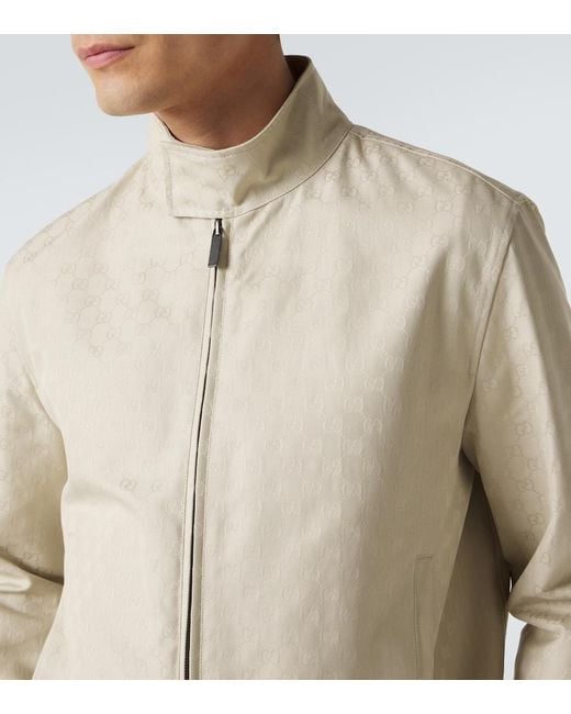 Gucci Natural Gg Canvas Cotton Jacket for men