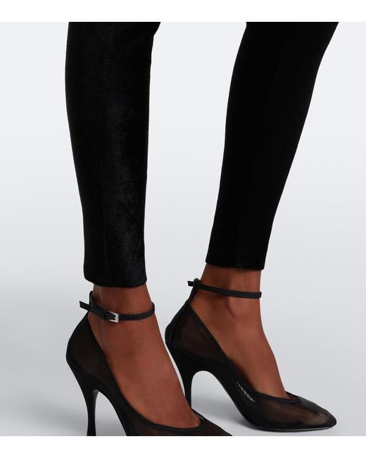 Alaïa Black Velvet Leggings