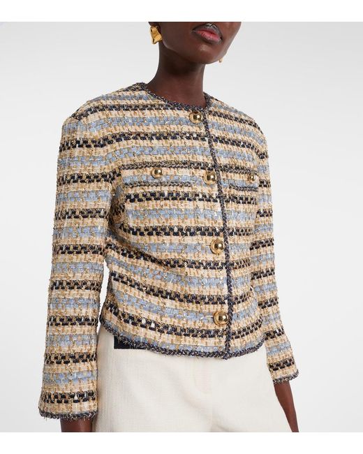 Veronica Beard White Sumira Tweed Jacket