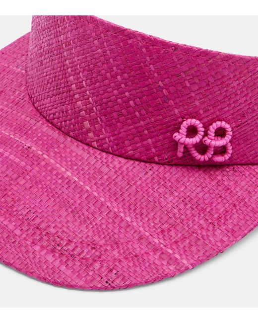 Ruslan Baginskiy Pink Logo Straw Visor