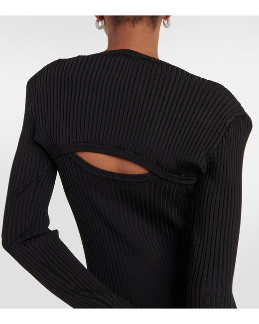 David Koma Black Evening Dress With Crystal Buckle