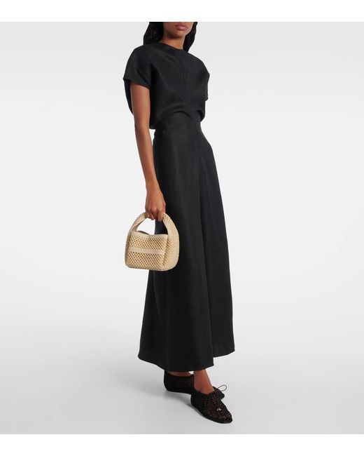 Totême  Natural Tote Bucket Petite Aus Haekelstrick