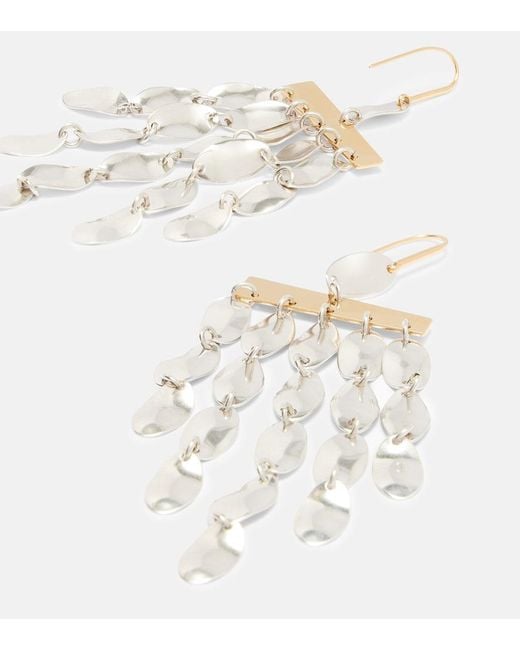 Isabel Marant White Embellished Drop Earrings