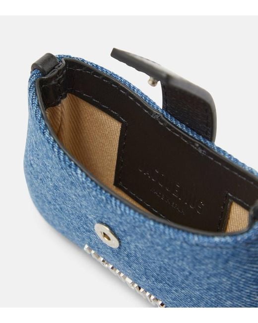 Jacquemus Blue Muenzetui Le Porte Bisou Aus Denim