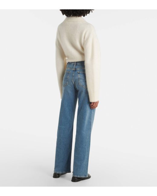 AG Jeans Blue New Baggy Wide-Leg Jeans