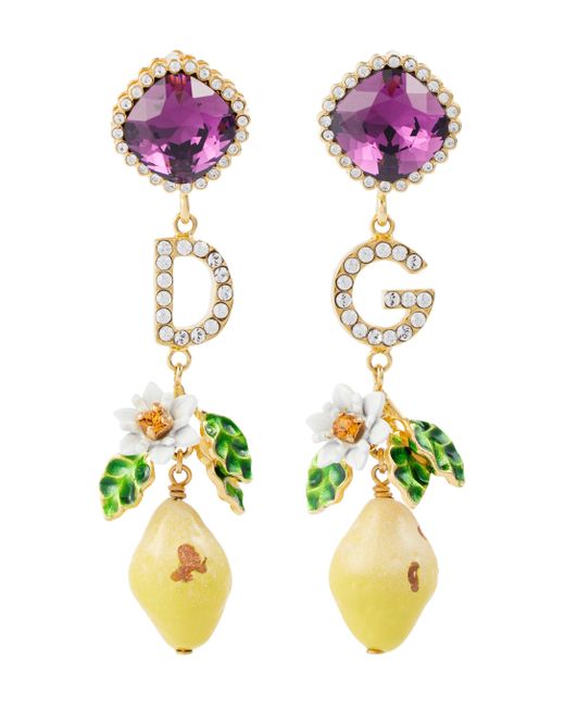 Dolce & Gabbana Metallic Exclusive To Mytheresa – Logo Embellished Earrings