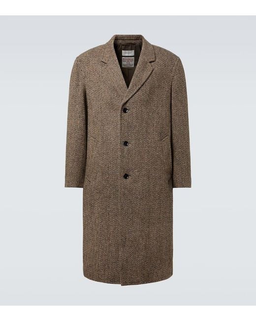 Lemaire Mantel Aus Woll-Tweed in Brown für Herren