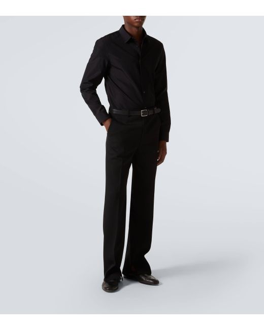 Gucci Black Cotton Poplin Shirt for men