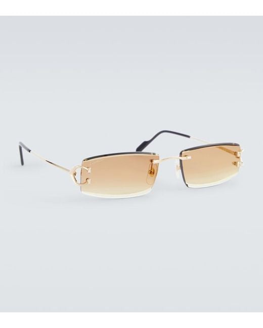 Cartier Natural Signature C De Cartier Rectangular Sunglasses for men