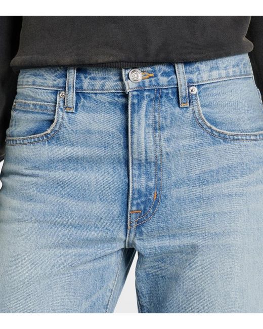 SLVRLAKE Denim Blue Kendra High-Rise Straight Jeans