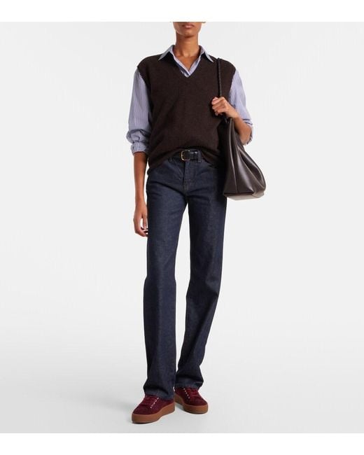 Bogner Red Lucerne Shearling-Lined Suede Sneakers