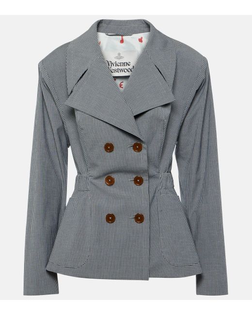 Vivienne Westwood Gray Gingham Cotton Jacket