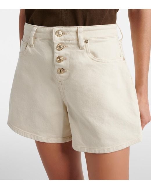 7 For All Mankind Natural Kori Denim Shorts
