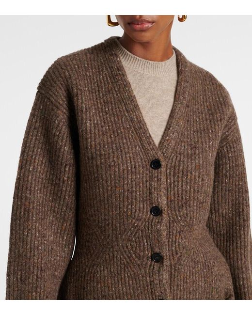 Co. Brown Cardigan Aus Tweed