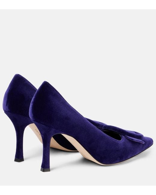Pumps Maysale 90 di Manolo Blahnik in Blue