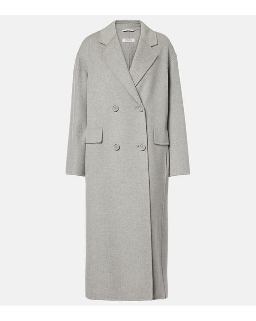 Max Mara Gray Mantel Aus Wolle