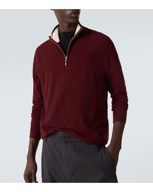 arch4 Red Mr Fenchurch Cashmere Half-Zip Sweater for men