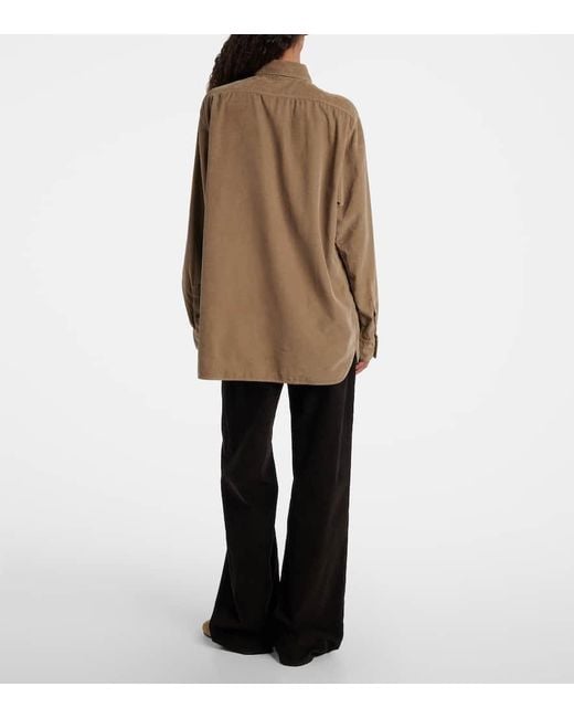 Camisa Sisilia De Pana De Algodon The Row de color Natural