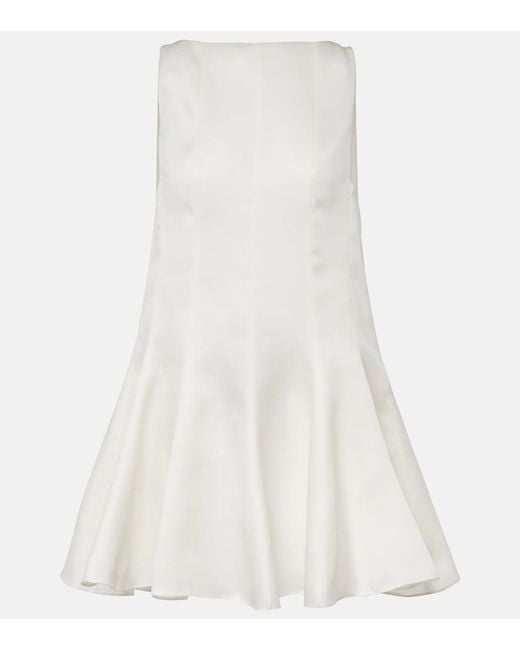 Khaite White Mags Silk Minidress