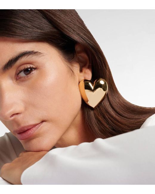 Orecchini Puffy Heart Bagnati di Jennifer Fisher in Natural