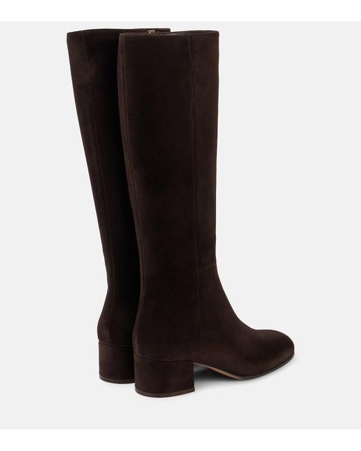 Gianvito Rossi Black 45 Suede Knee-High Boots