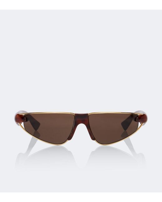 Bottega Veneta Brown Prisma Cat-Eye Sunglasses