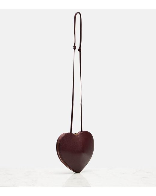 Alaïa Purple Le Coeur Suede And Leather Shoulder Bag