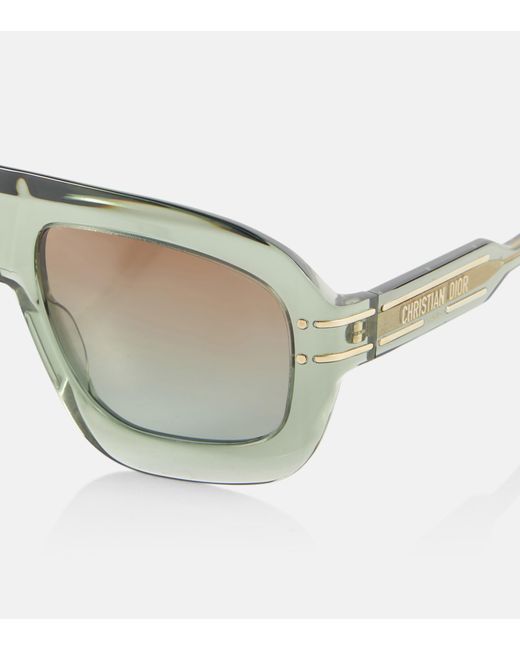 Christian Dior Diorclub M1u Monogram-lens Flat-top Sunglasses - ShopStyle