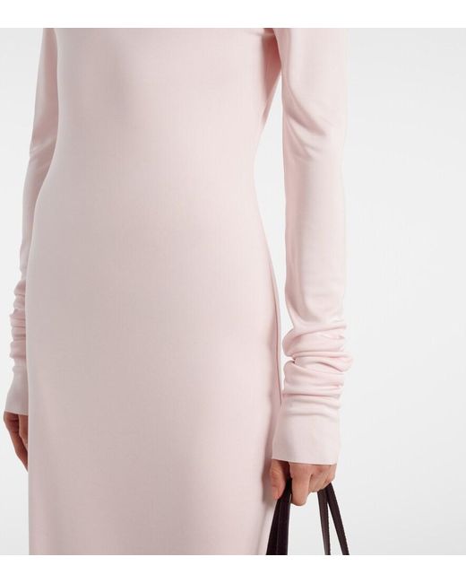 Khaite Pink Norla Jersey Maxi Dress