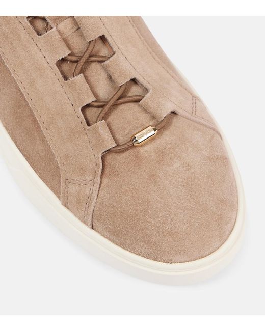 Tod's Brown Suede Sneakers