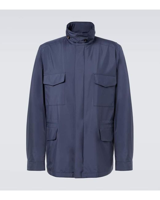 Loro Piana Blue Traveller Technical Jacket for men