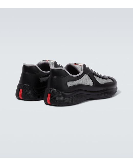 Prada Black Recycled Polyester-blend Sneakers for men