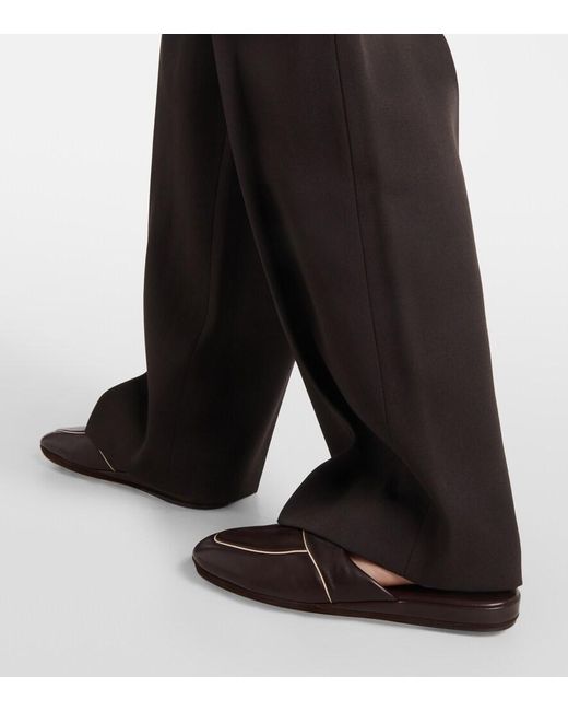 The Row Brown Beck Leather Mules