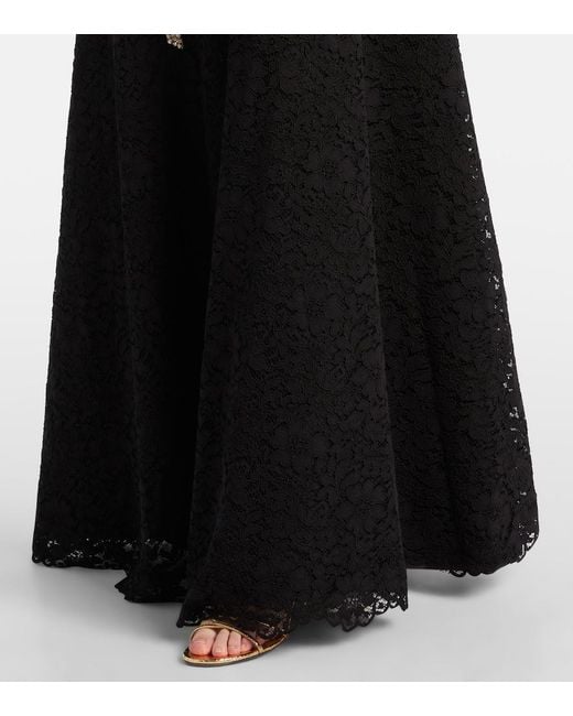 Costarellos Black Hallis Crystal Woven Midi Dress