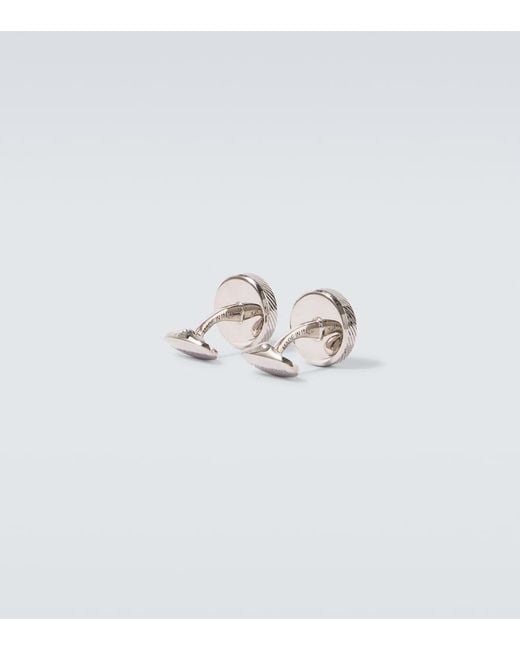 Giorgio Armani White Sterling Cufflinks for men